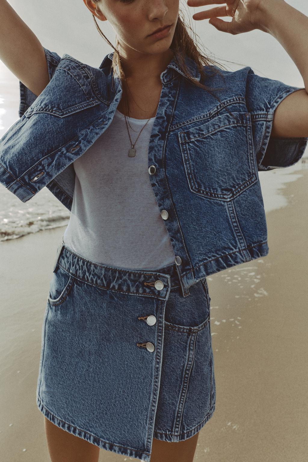 Z1975 WRAP DENIM SKORT