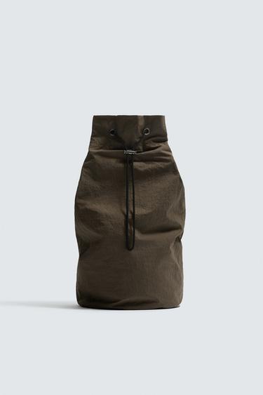 TECHNICAL BUCKET BAG - Khaki Green by Zara