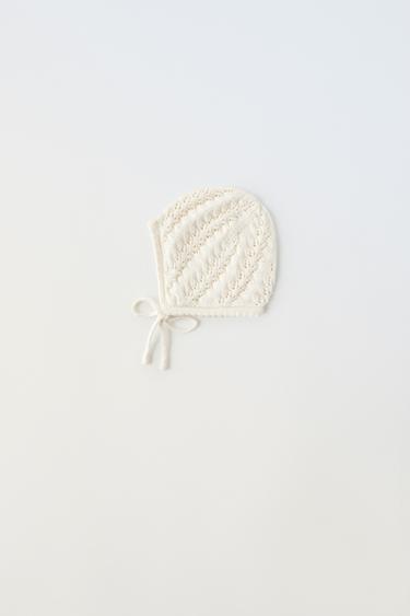 SILK KNIT BONNET - Ecru by Zara - Image 0