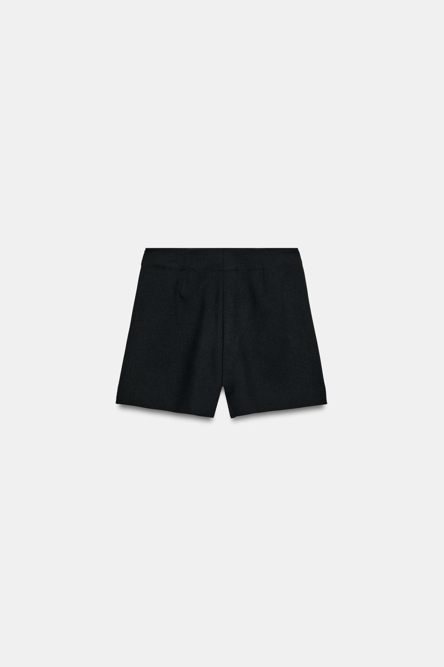 Женские шорты Zara Pleated, цвет: Чёрный — фото 6