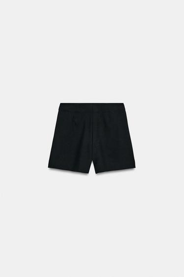 SHORT À PINCES - Noir de Zara - Image 5