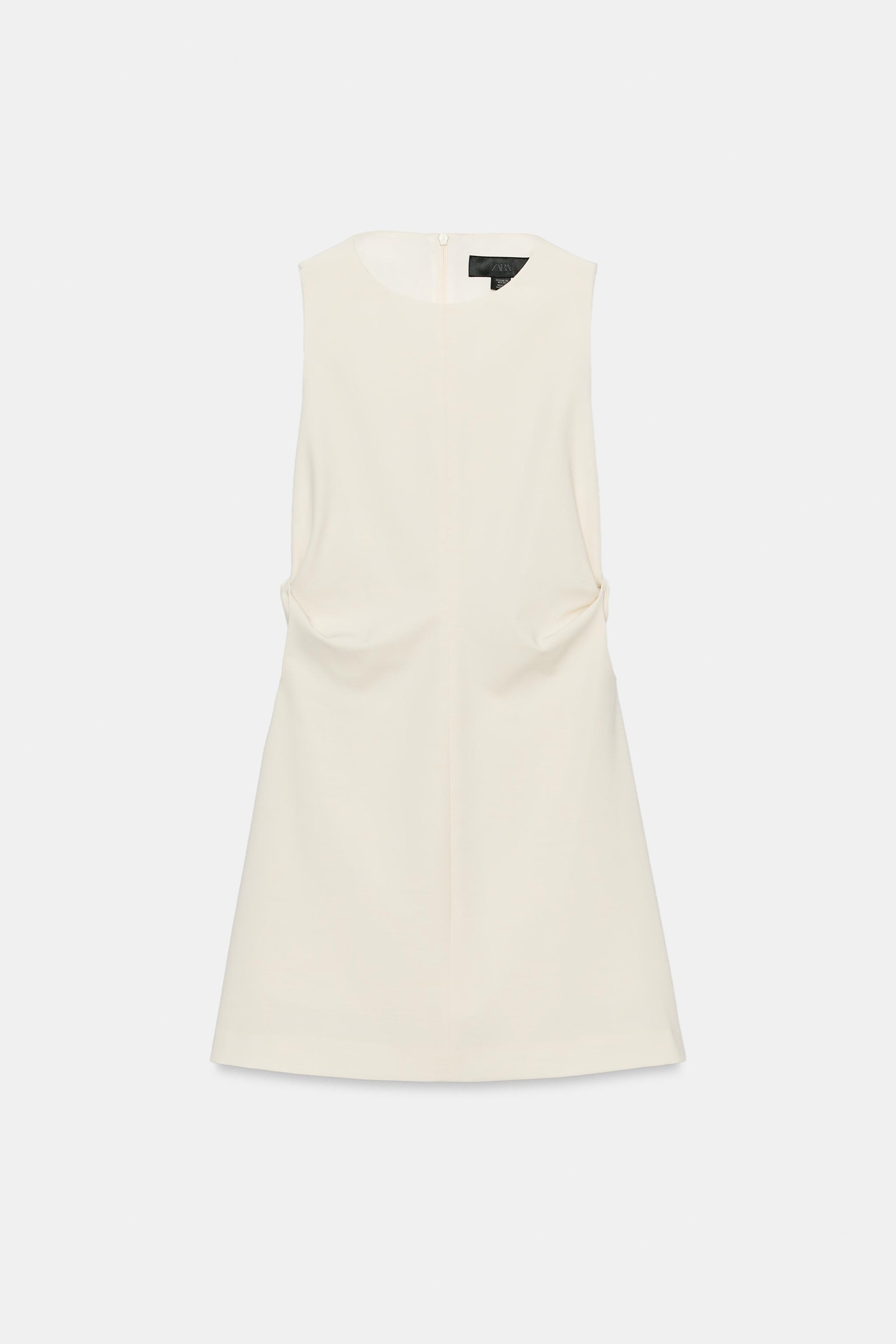 Женские платья Zara STRETCHY KNOTTED CUT OUT MINI DRESS — фото 4