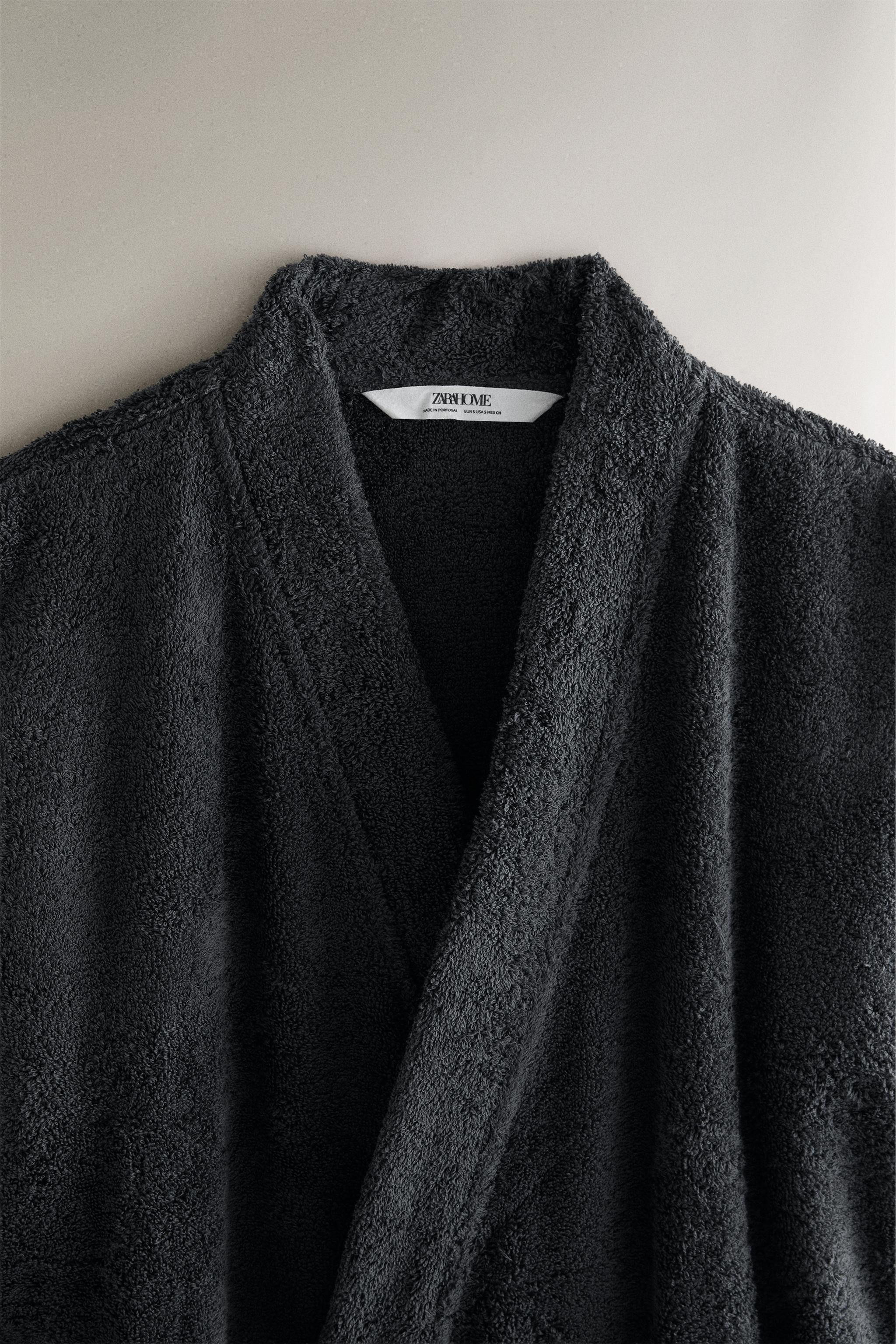 PREMIUM COTTON BATHROBE (420 GXM²) — Anthracite grey