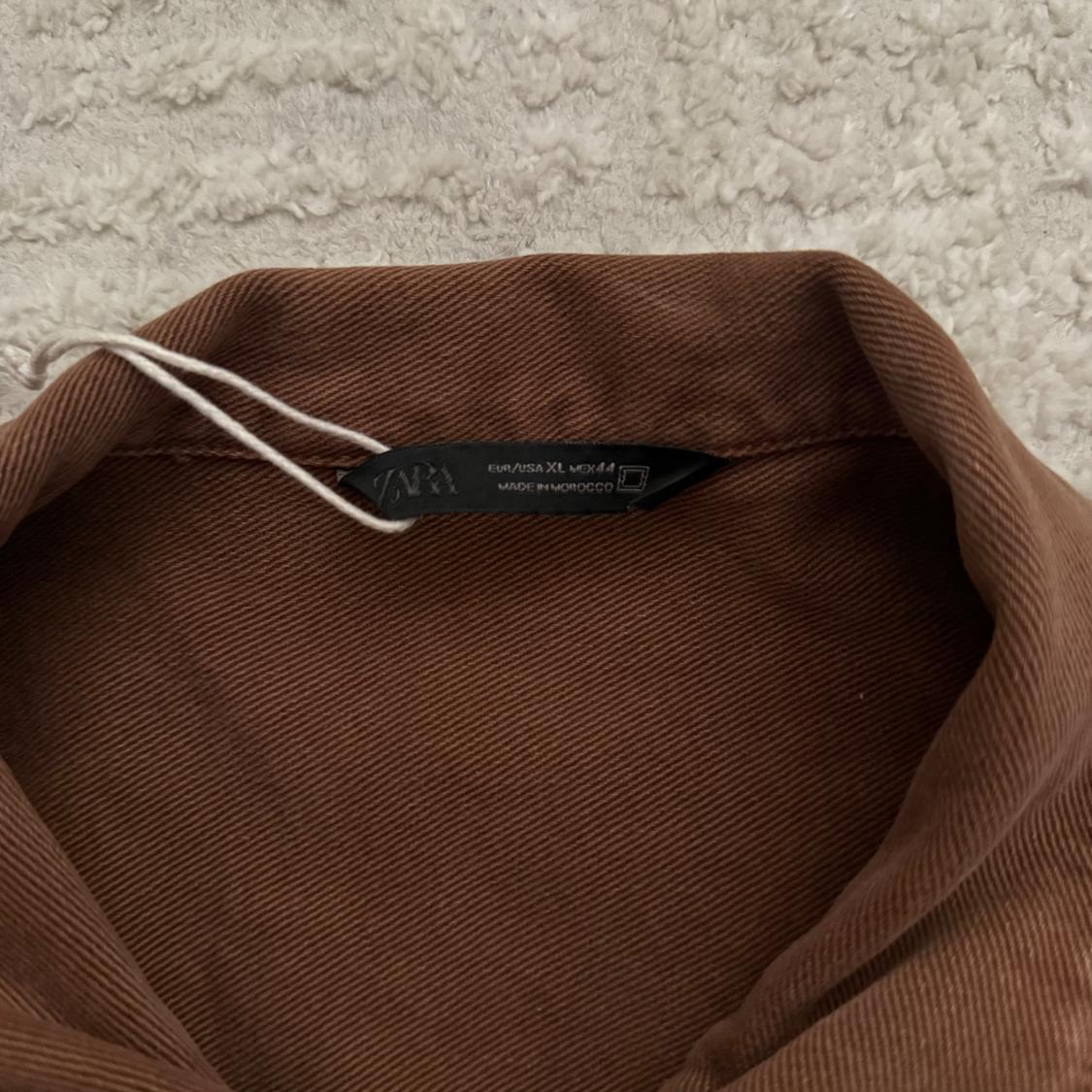 BROWN ZIPPER COLLARED SHIRT - Image 3