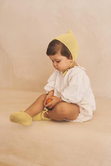 CHEMISE PLIS DENTELLE COTON LIN ÉDITION LIMITÉE - Écru de Zara - Image 5