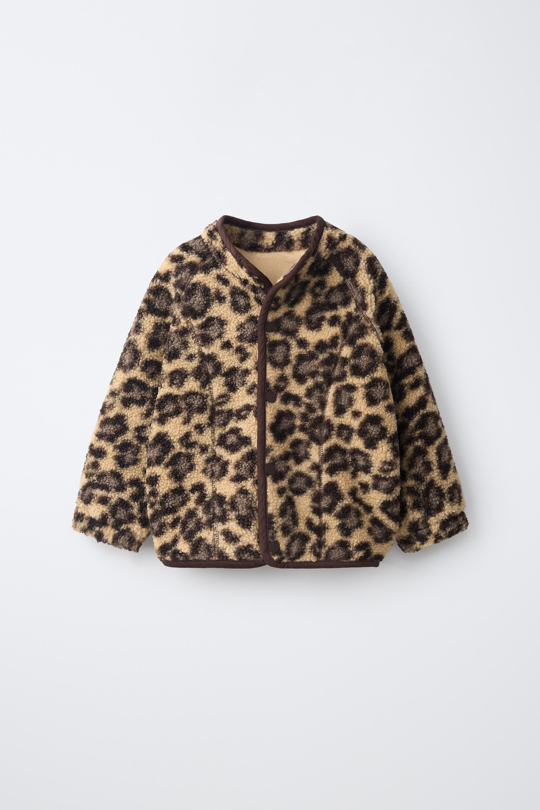 BLOUSON ANIMAL PRINT EN BORREGUILLO