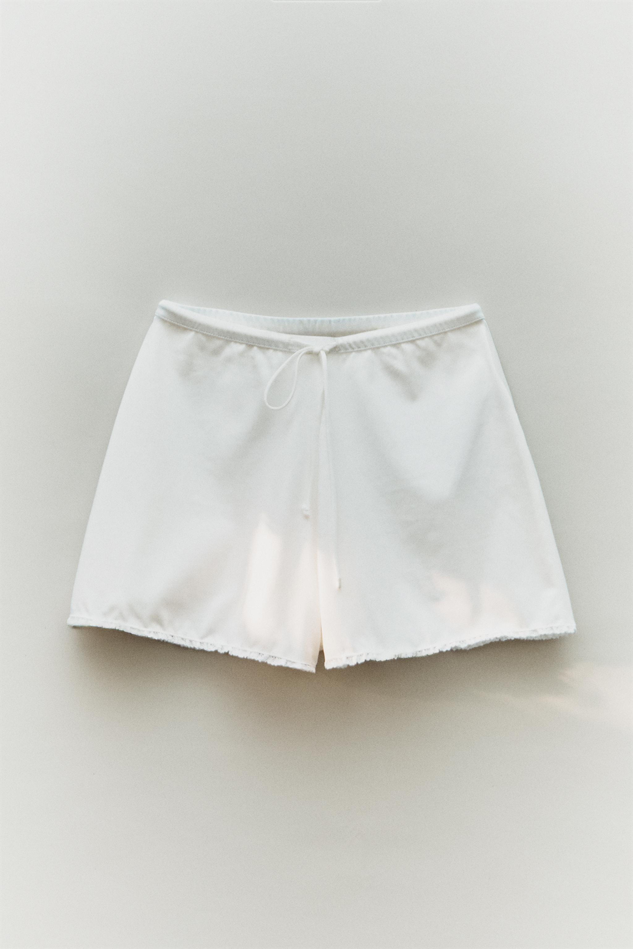 LACE-TRIMMED SHORTS