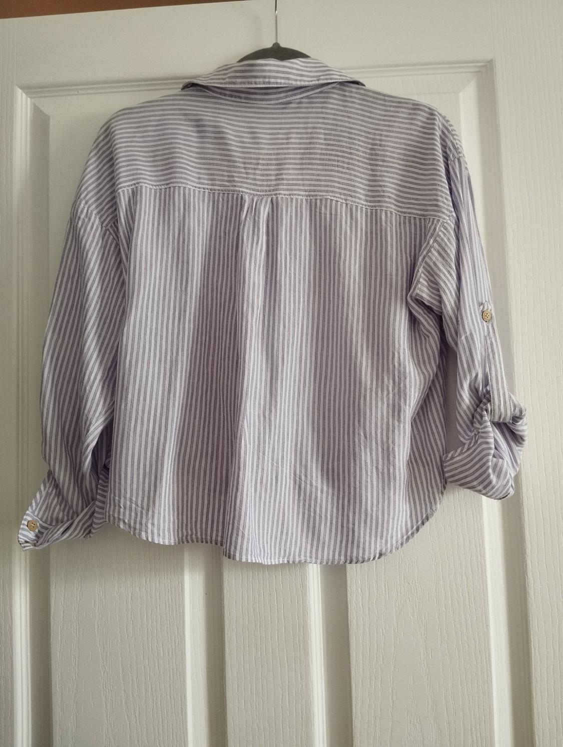 METALLIC THREAD STRIPED SHIRT WITH KNOT - Image 2