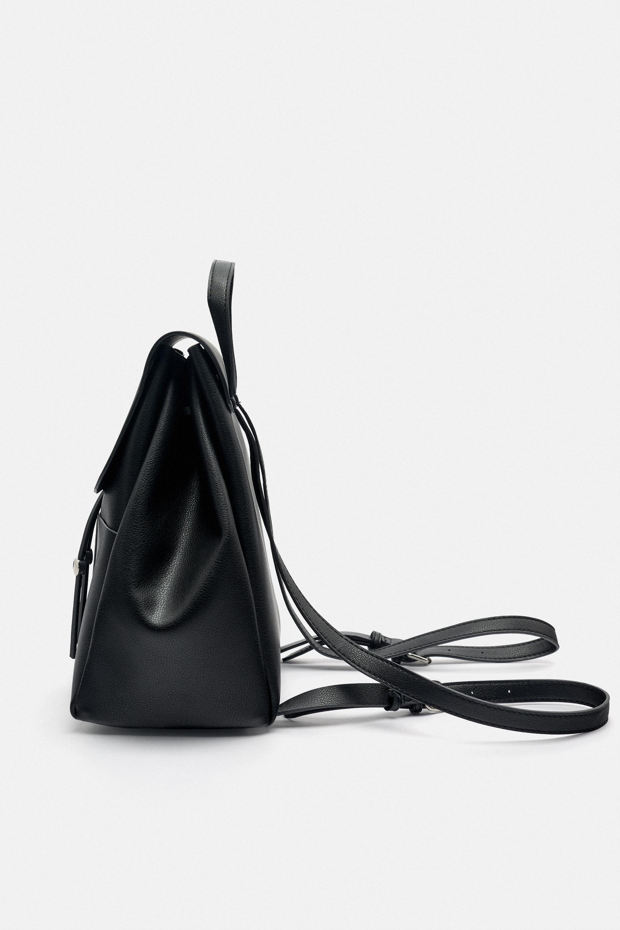 Zara black 2024 backpack