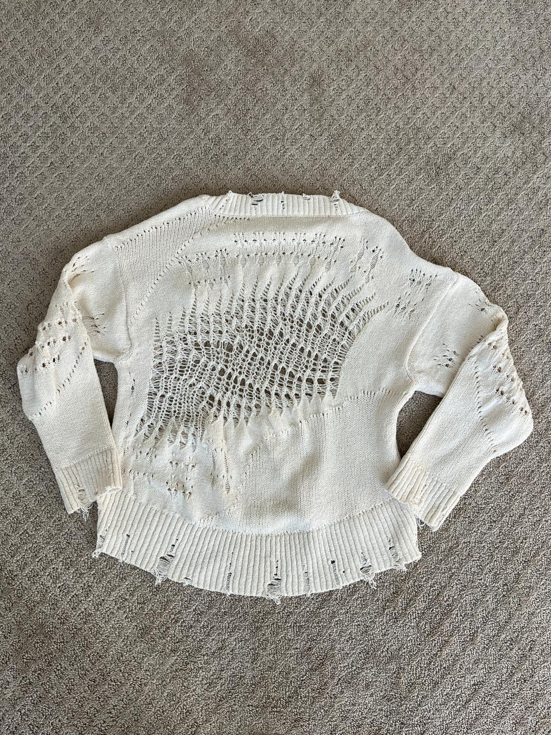 TORN EFFECT KNIT SWEATER - Image 4