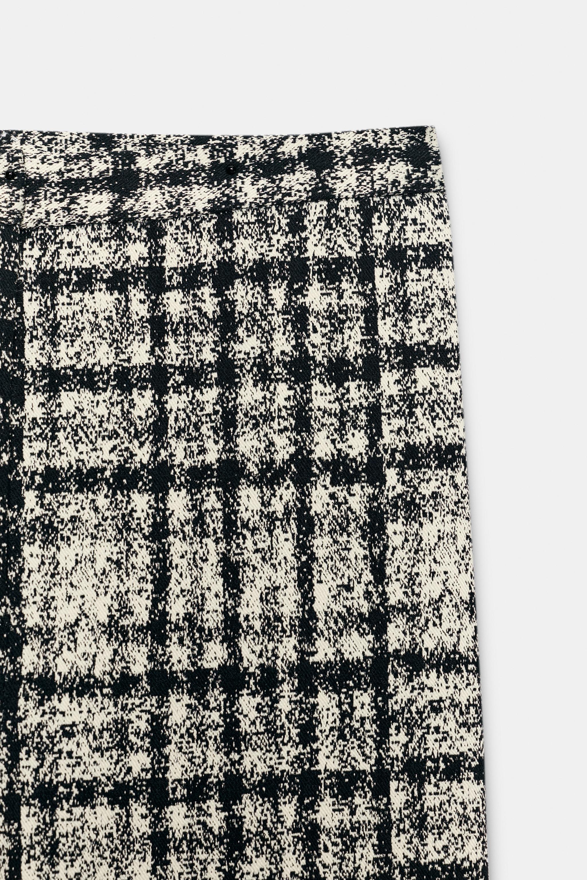 PLAID FLARE PANTS
