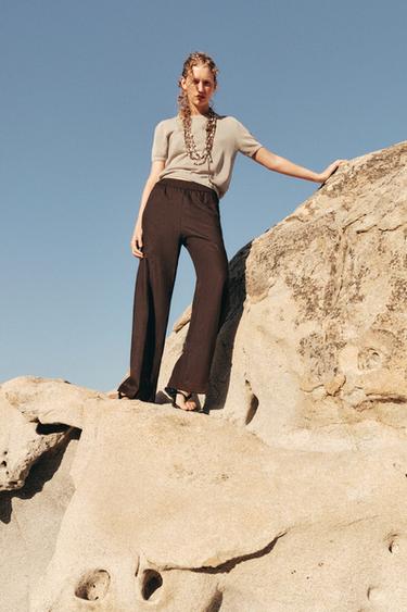 TOP EN MAILLE À MANCHES COURTES - Sable de Zara - Image 6