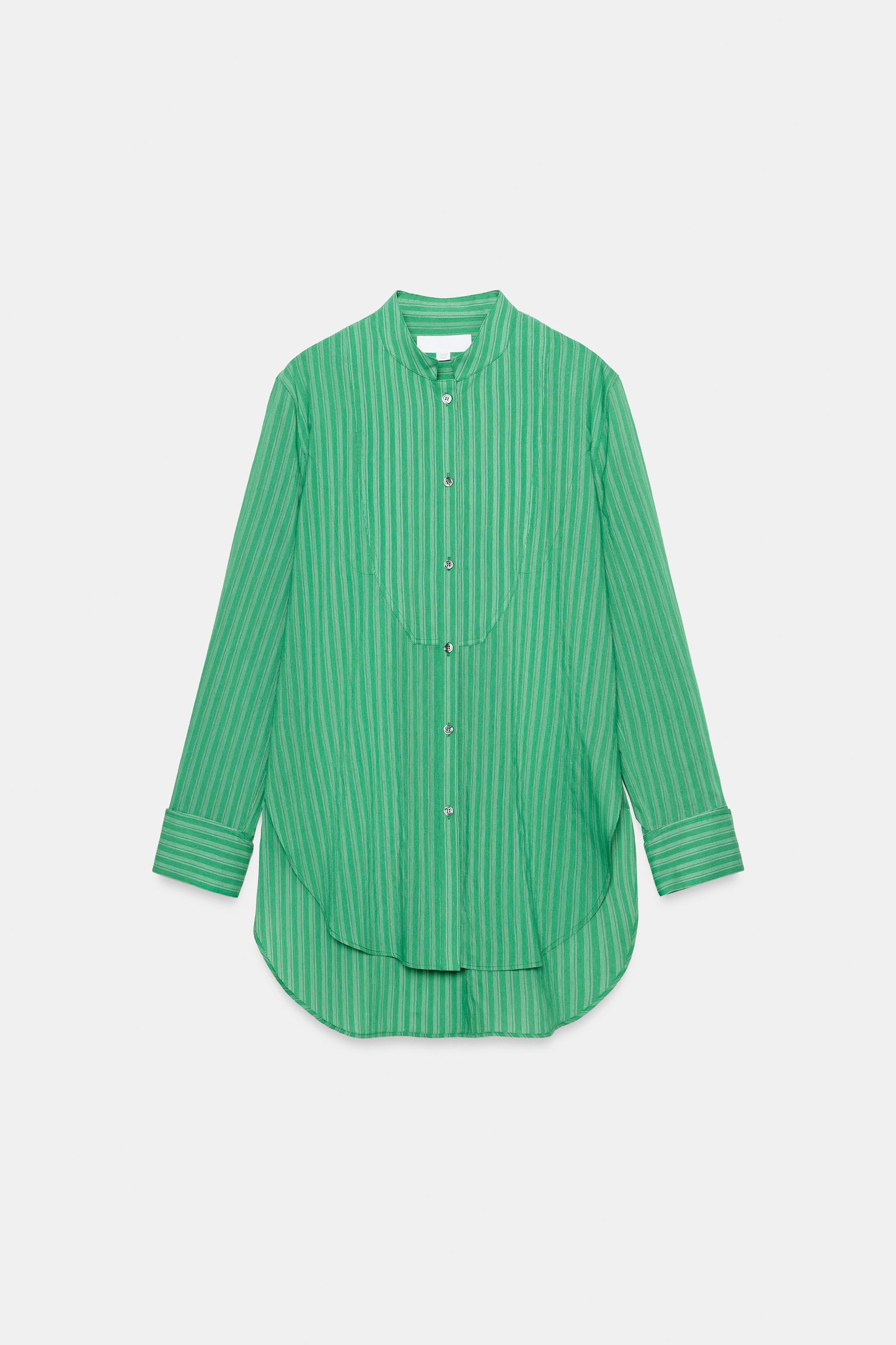 ZW COLLECTION STRIPED BIB SHIRT