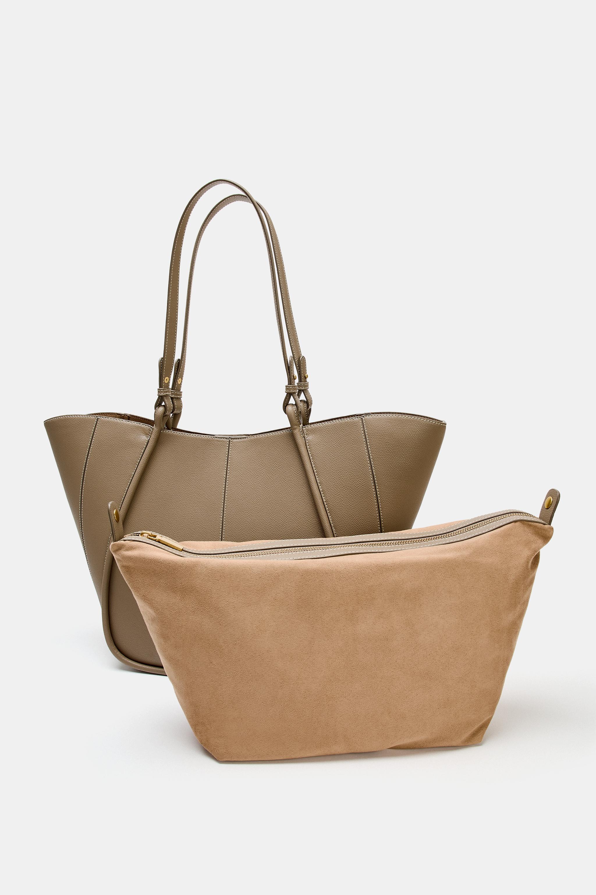 SHOPPER BAG WITH HANDLE DETAIL