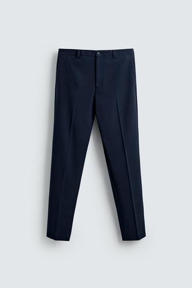 Zara SLIM FIT SUIT PANTS - Bluish