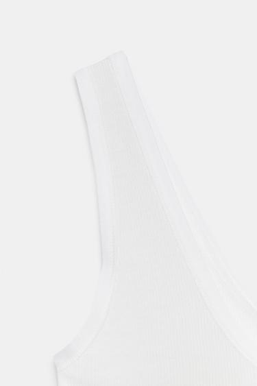 HAUT À BRETELLES COMBINÉ - Blanc de Zara - Image 6