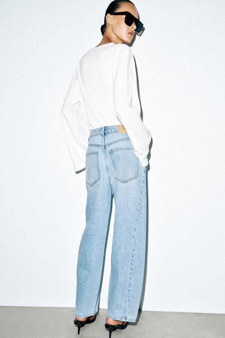 Jeans Z1975 de cintura alta con costuras tipo barril 6