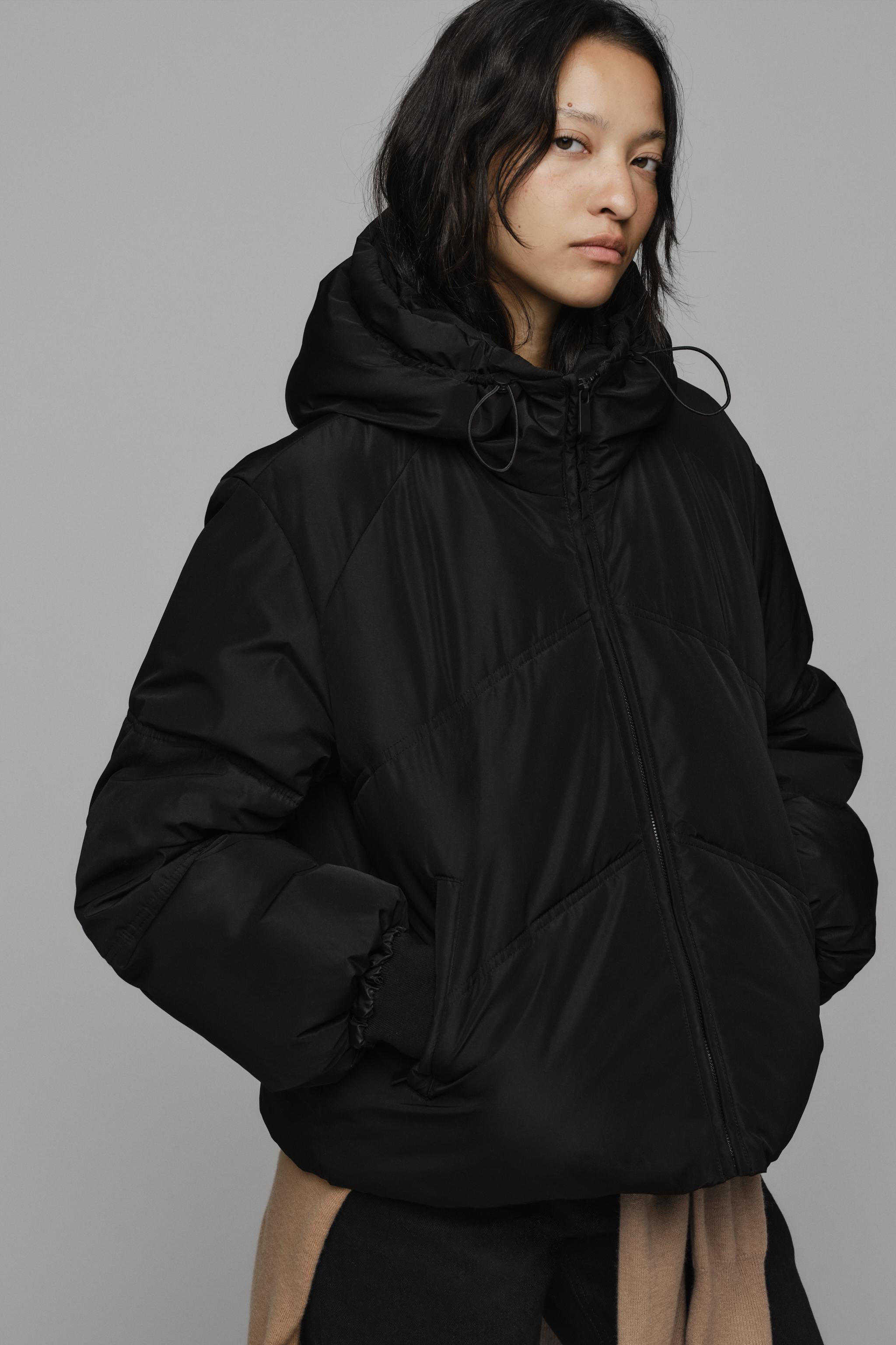 WATER-REPELLENT WINDPROOF PADDED HOODIE JACKET