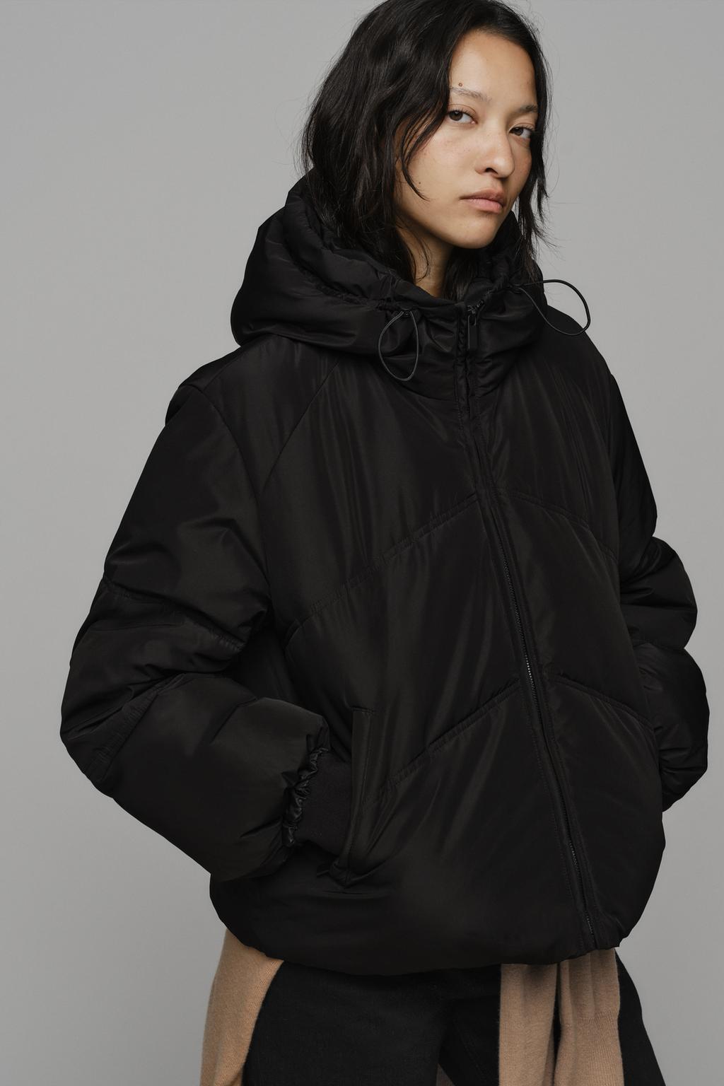 WATER-REPELLENT WINDPROOF QUILTED ANORAK WITH HOODIE