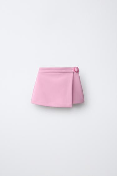 BERMUDA SKORT WITH BUCKLE - Pink by Zara
