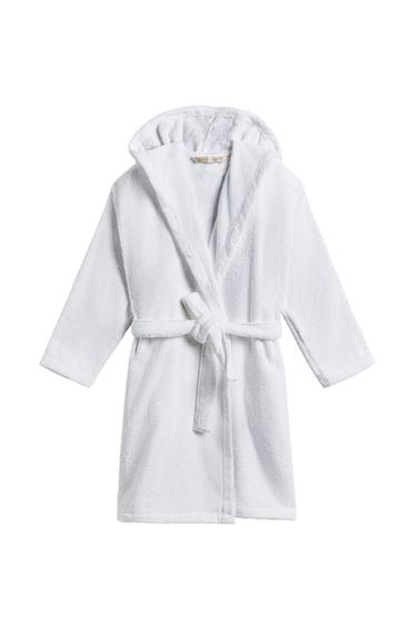 برنص بغطاء رأس (360 غxم²) - أبيض الخاص بـ Zara