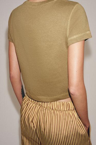 SHORT SLEEVE RUSTIC T-SHIRT — Mustard 2