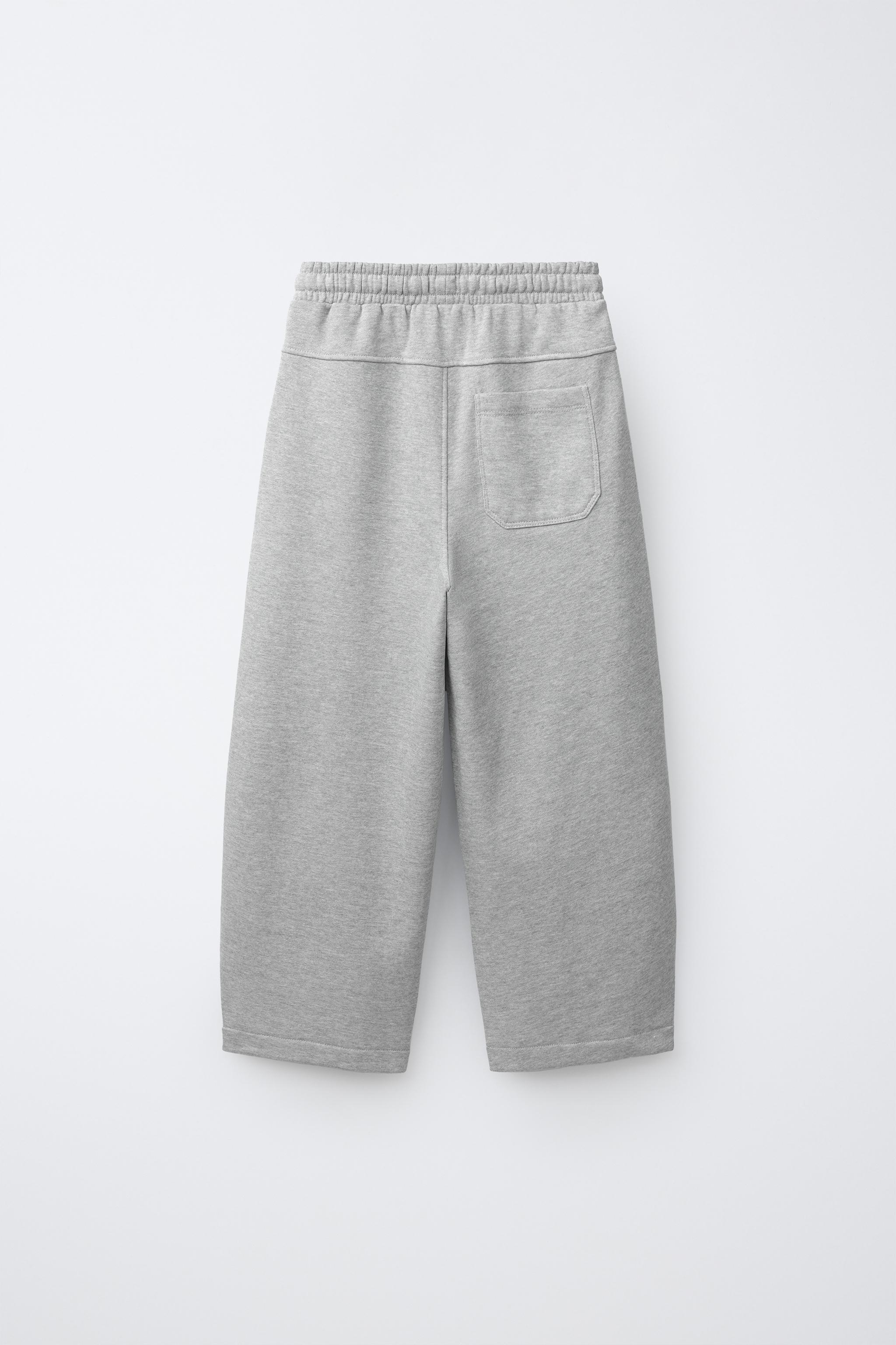 BARREL PLUSH PANTS — Gray marl