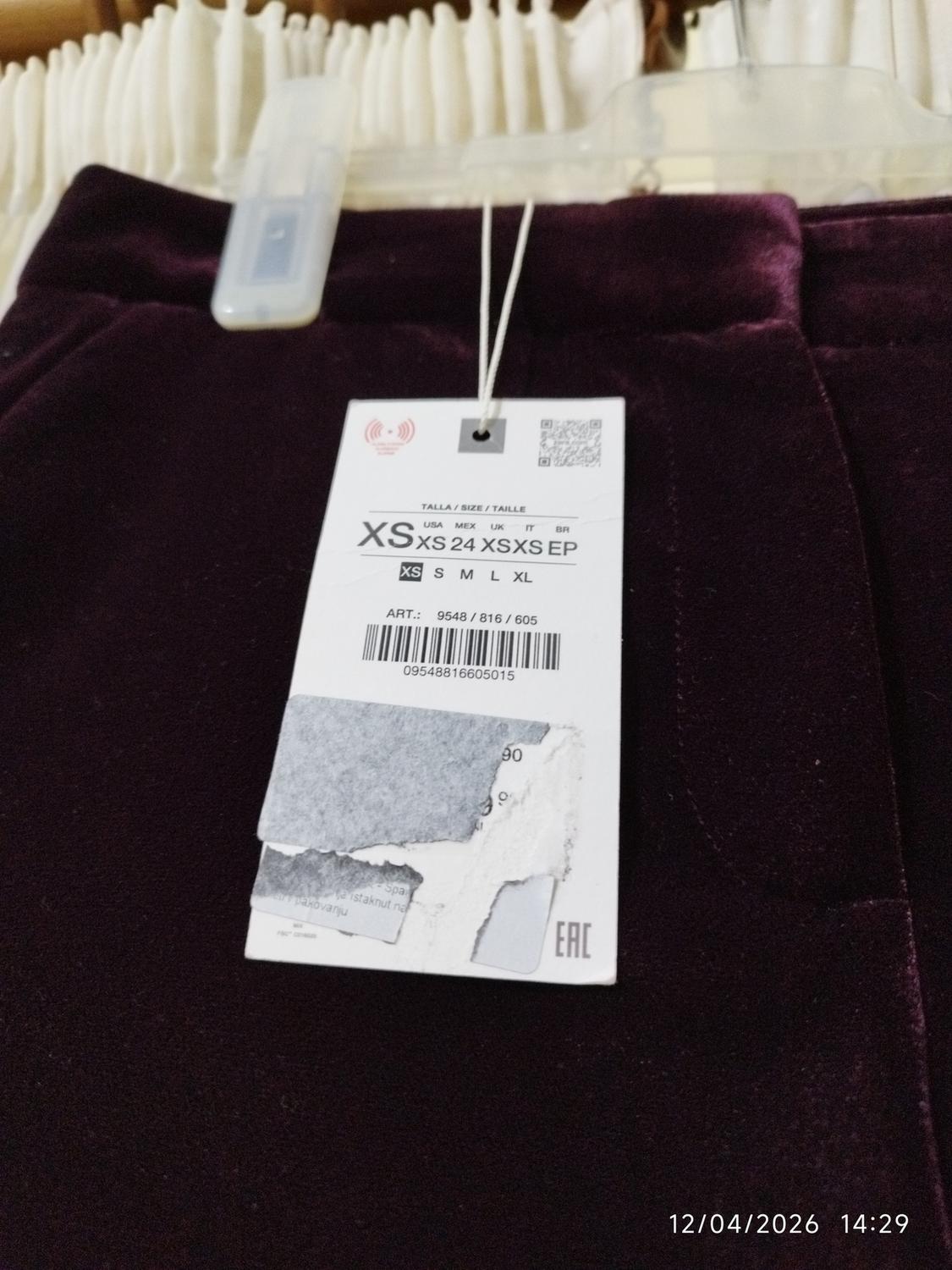VELVET WIDE-LEG TROUSERS - Image 2