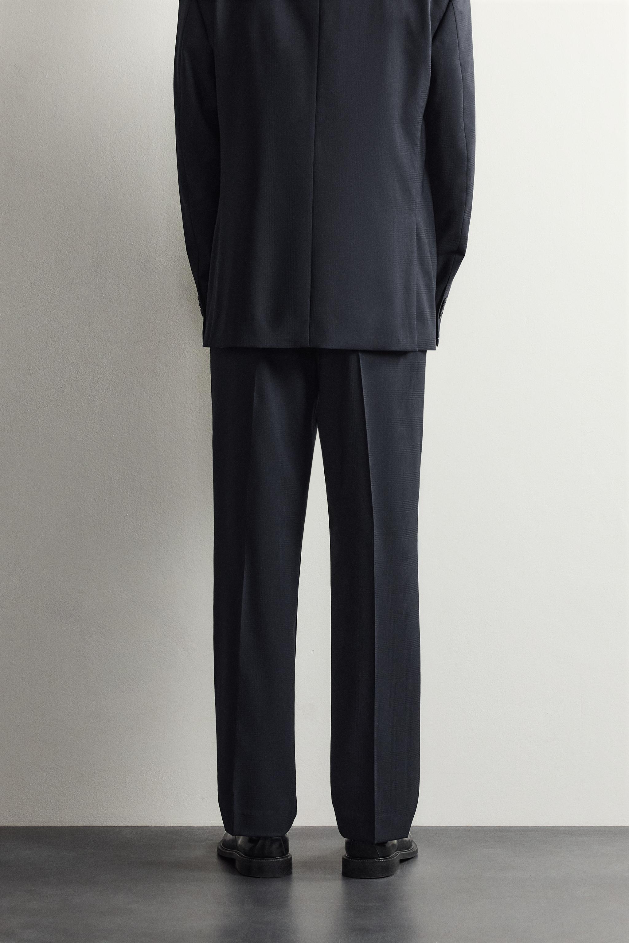 PANTALON COSTUME CARREAUX 100% LAINE