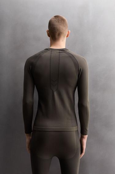 T-SHIRT PREMIÈRE COUCHE SKI - Marron de Zara - Image 2