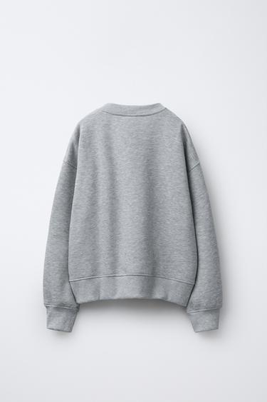 COWGIRL SLOGAN SWEATSHIRT - Grey marl by Zara - Image 1