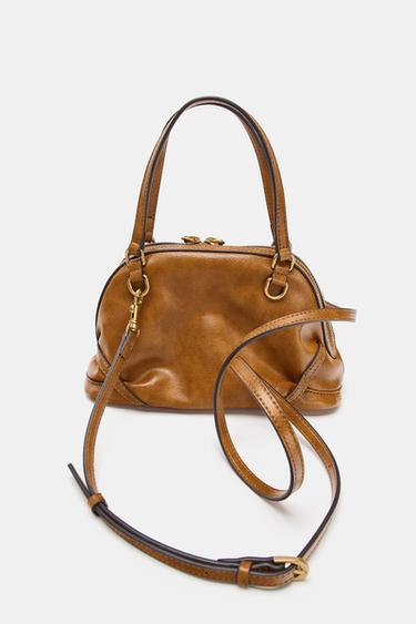 MINI CROSSBODY BAG - Dark tan by Zara