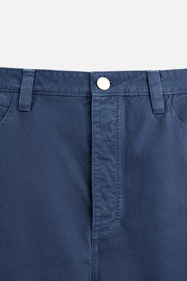 PANTALON STRAIGHT FIT DÉLAVÉ - Bleu roi de Zara - Image 8