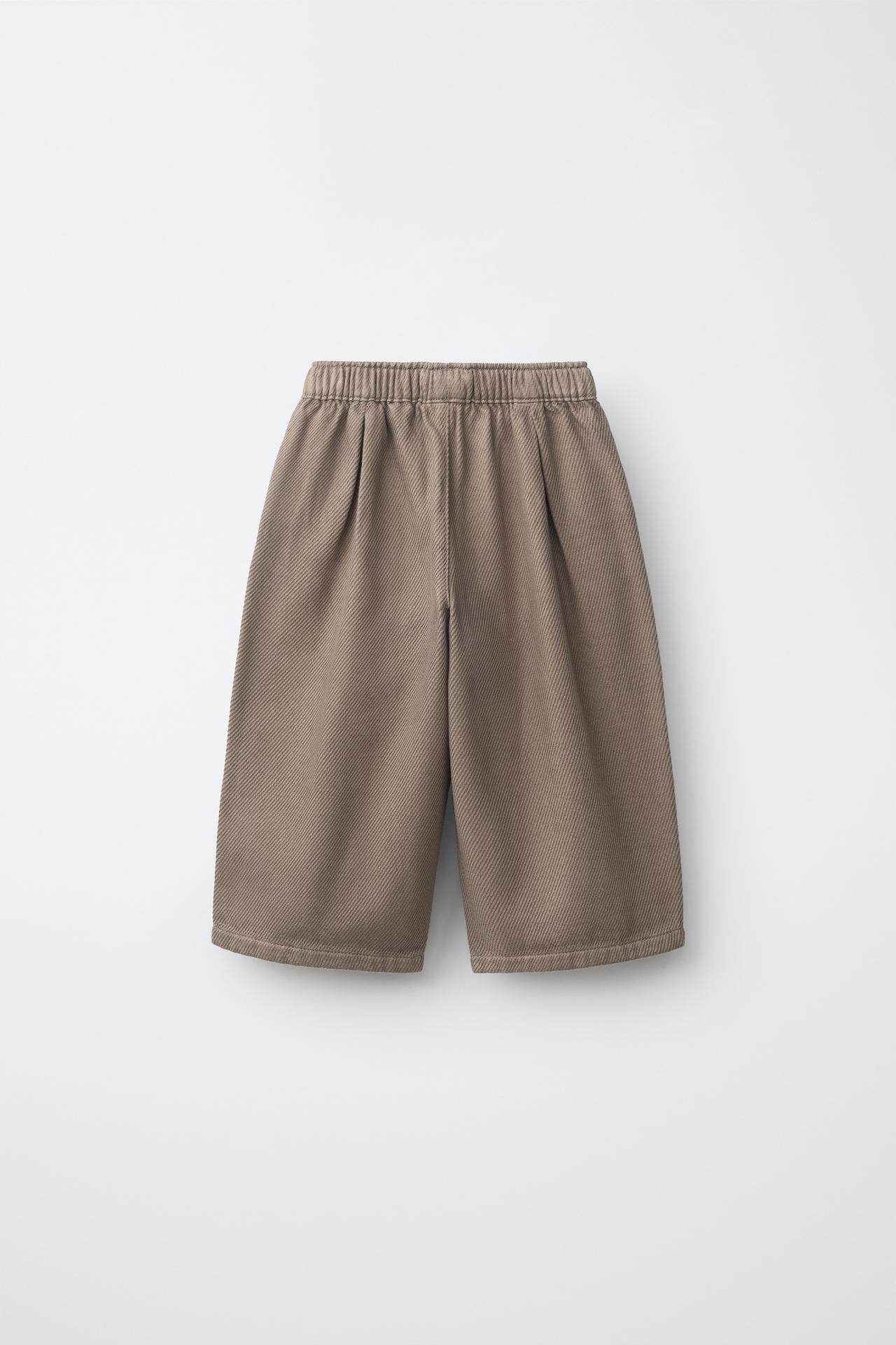STRUCTURED BALLOON PANTS — Light beige