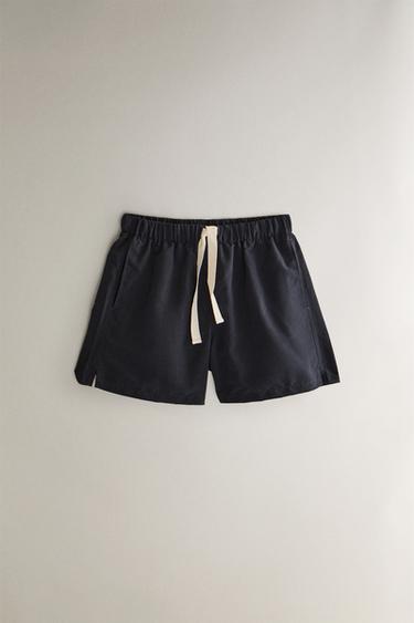 Zara PLAIN COLOR BEACH SWIMSUIT - Navy blue - Image 0
