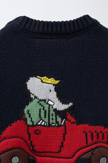 JERSEY PUNTO BORDADO BABAR ™ - marino de Zara