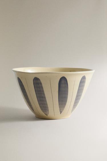 SALADIER FAÏENCE OVALES - Bleu de Zara - Image 0