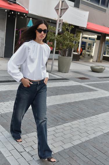 CAMISA POPELÍN GLOBO - blanco de Zara - Imagen 0