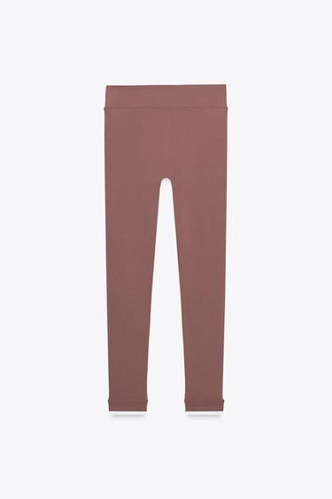 SEAMLESS LEGGINGS WITH ZIP - Mid-pink by Zara - Image 6
