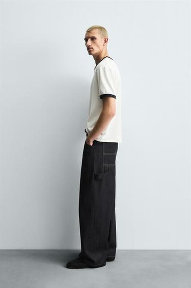 BAGGY FIT CARPENTER JEANS - Blue by Zara - Image 3