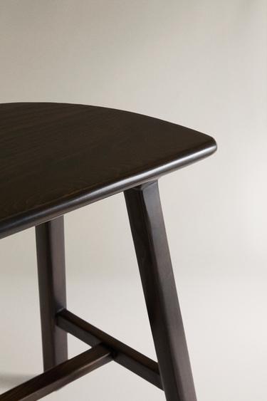 PINE WOOD STOOL - Black by Zara - Image 2