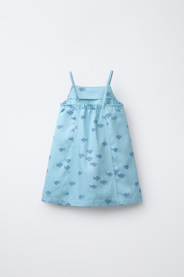ROBE IMPRIMÉE POISSONS - Bleu clair de Zara - Image 1