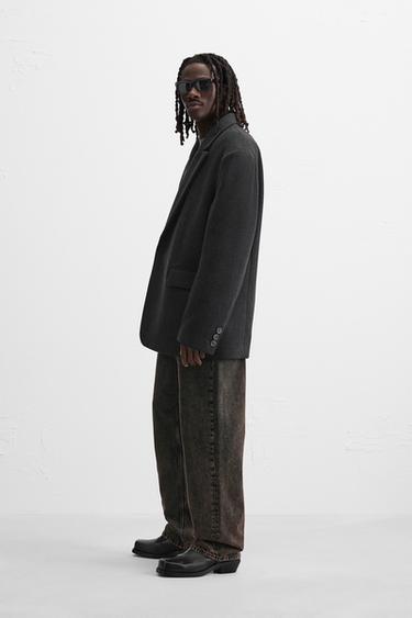 SHORT COAT - Anthracite Grey by Zara - Image 3