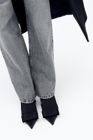 Zara SLINGBACK HEELS WITH BOW - Black - Image 0