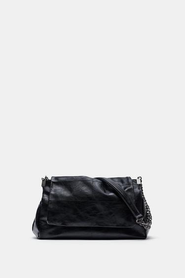 ROCK FLAP SHOULDER BAG - Black by Zara - Image 0