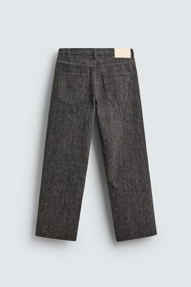 JEAN STRAIGHT FIT BROSSÉ - Gris de Zara - Image 7