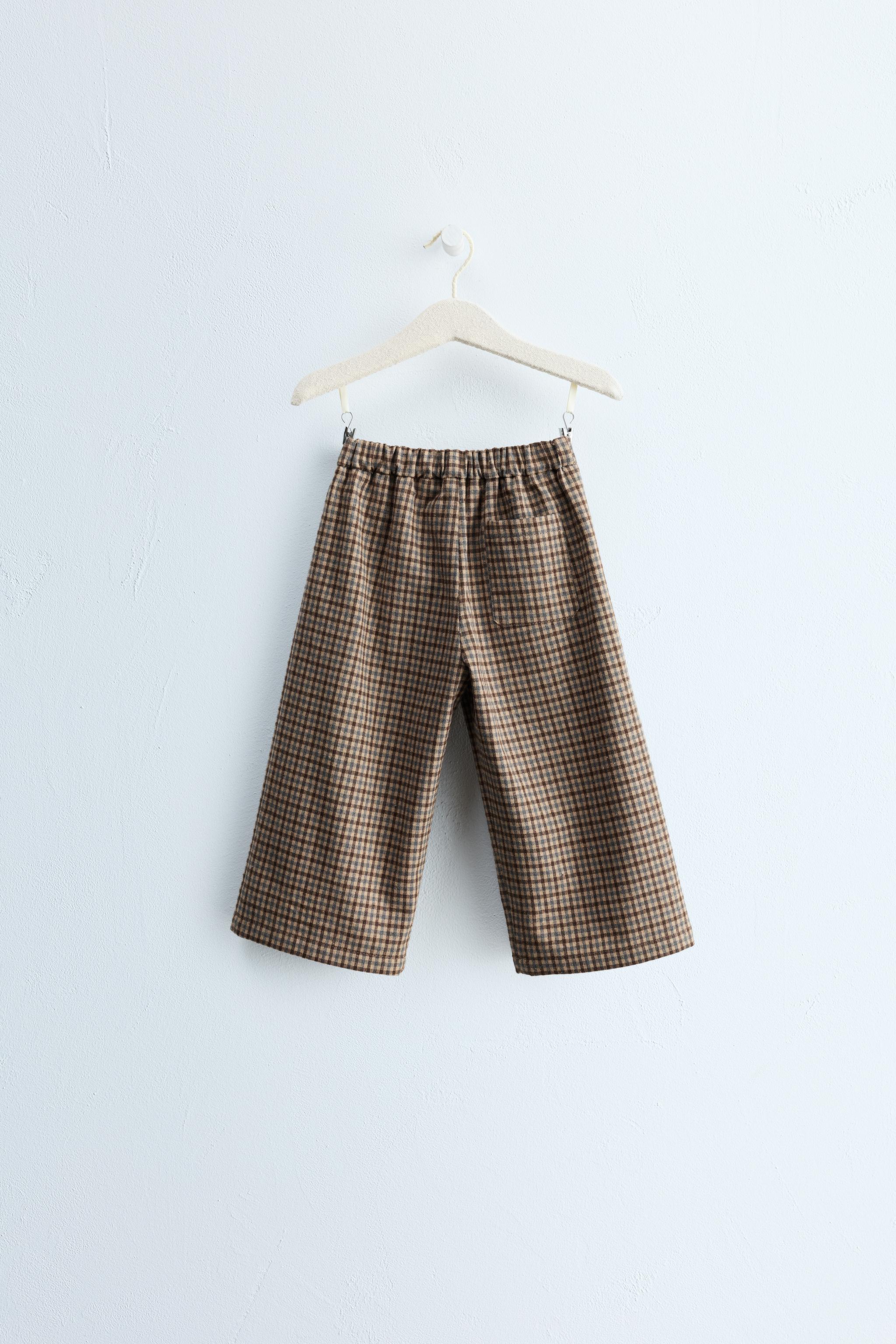 ZARA TIMELESS - PANTALON WIDE LEG CARREAUX