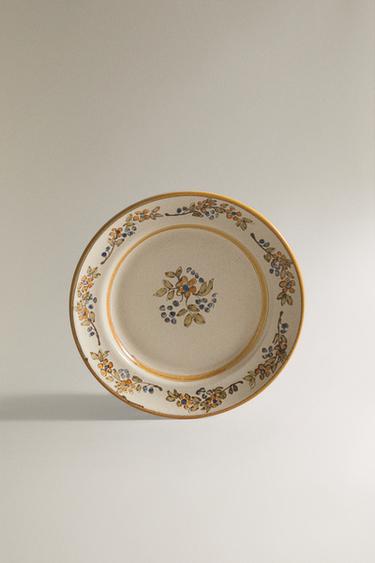 ASSIETTE À DESSERT TERRE CUITE FLORALE - Beige de Zara