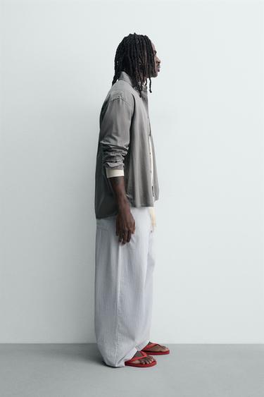 PANTALON BAGGY À RAYURES - rayures de Zara - Image 3