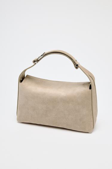 SPLIT SUEDE MINI HANDBAG - SAND/BROWN by Zara - Image 3